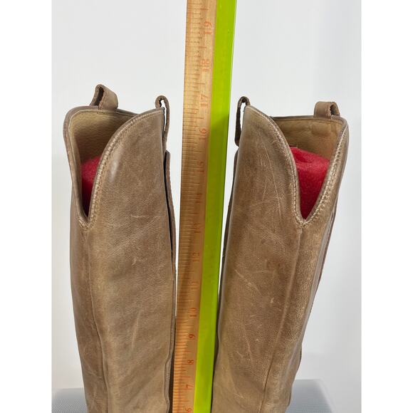 Frye Paige Tall Riding Equestrian Knee High Boots Light Tan Size 7.5 - Picture 7 of 9